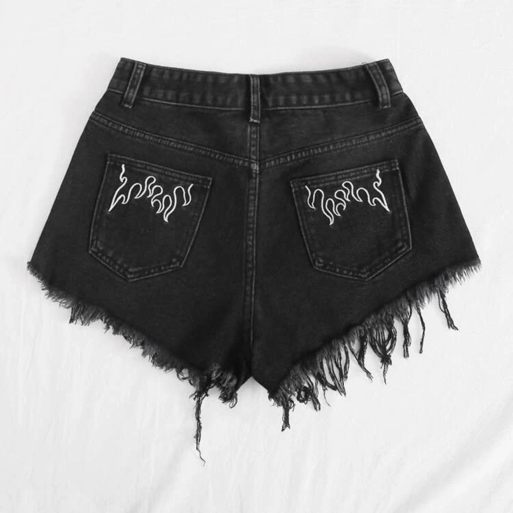 Raw hem shorts